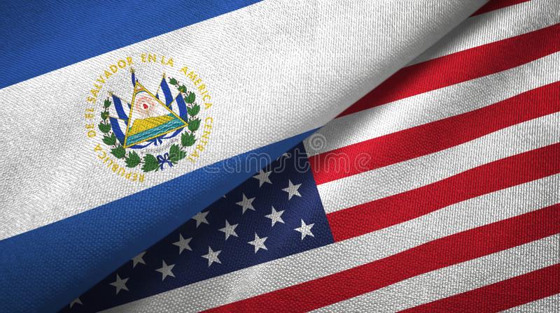 Bandera de El Salvador y Estados Unidos